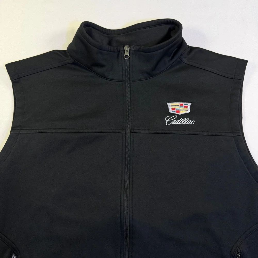 The North Face Mens Cadillac Softshell Vest Black Full Zip Jacket 2XL NF0A3LGZ